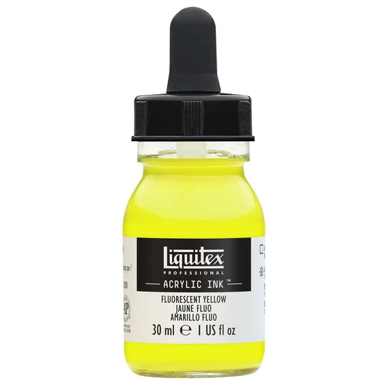 Acrylic Ink Fluorescent Yellow- 30ml
