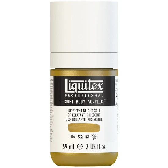 Soft body acrylic - 2oz - iridescent bright gold - s2
