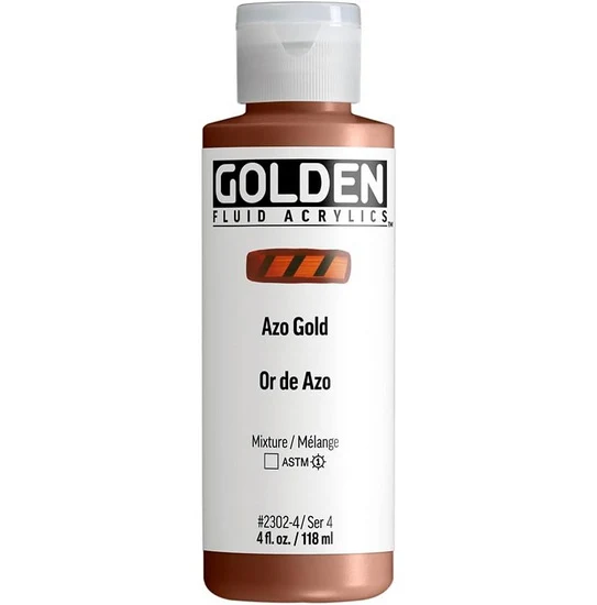 Acrylic fluid - 4 oz azo gold s4