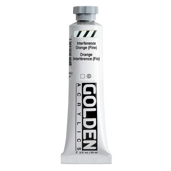Acrylic heavy body - 2 oz interference orange fine s7