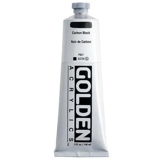 Acrylic heavy body - 5 oz carbon black s1