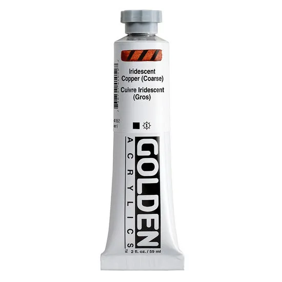 Acrylic heavy body - 2 oz iridescent copper coarse s8