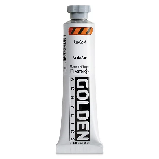 Acrylic heavy body - 2 oz azo gold s4