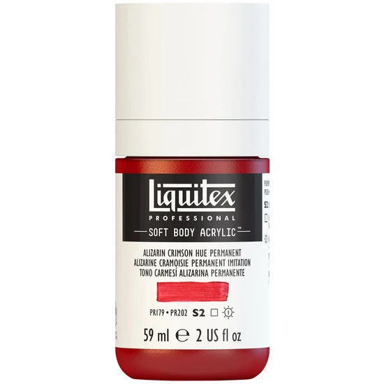 Soft body acrylic - 2oz - alizarin crimson hue permanent - s2