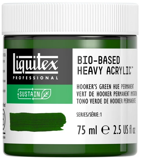 Bio hb acrylic - 2.5oz - hooker's green hue permanent - s1
