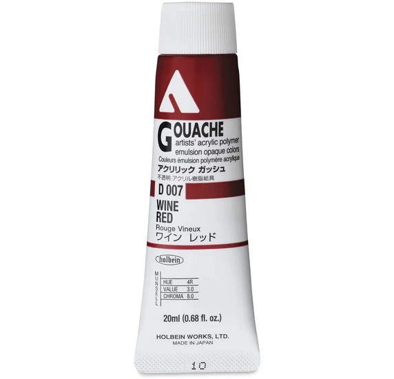 Acryla Gouache Wine Red Series A - 20ml