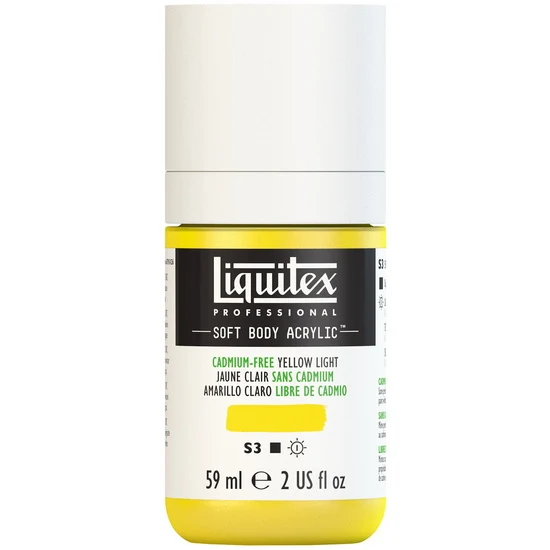 Soft body acrylic - 2oz - cadmium free yellow light - s3