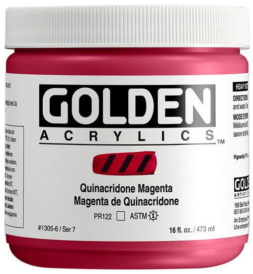 Acrylic heavy body - 16 oz quinacridone magenta s7