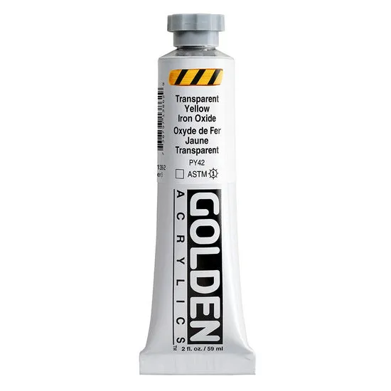 Acrylic heavy body - 2 oz transparent yellow iron oxide s3