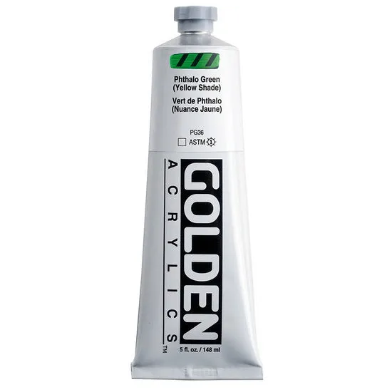 Acrylic heavy body - 5 oz phthalo green yellow shade s4
