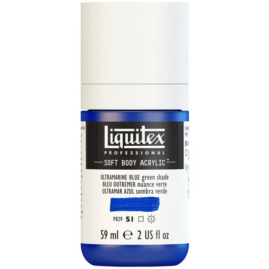 Soft body acrylic - 2oz - ultramarine blue green shade - s1