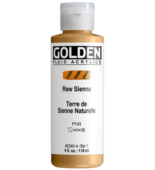 Acrylic fluid - 4 oz raw sienna s1
