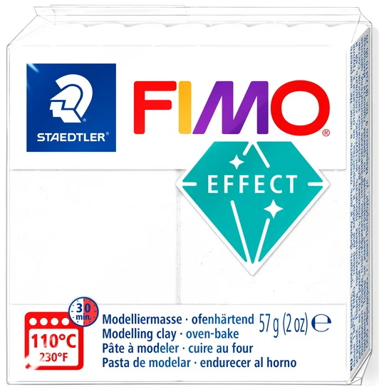 Polymer Clay Fimo Effect White Glitter