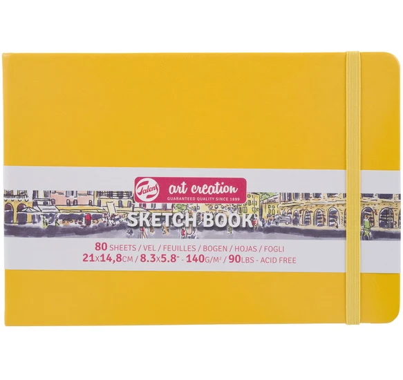 Art Creation Golden Yellow Sketchbook - 21X14cm