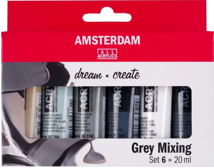 Set of Amsterdam acrylic grey mixing - 6x20ml