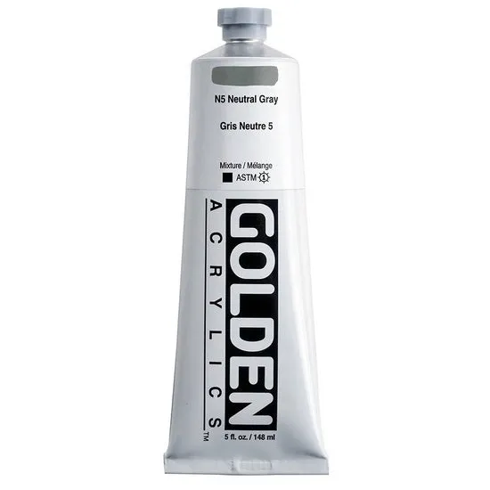 Acrylic heavy body - 5 oz neutral gray #5 s1