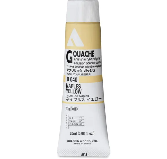 Acryla Gouache Naples Yellow Series A - 20ml