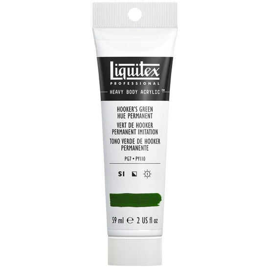 Acrylic hb - 2oz - hooker's green hue permanent - s1a