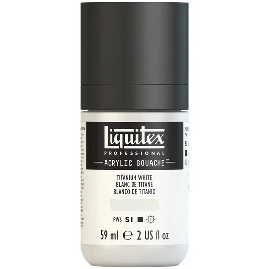 Acrylic gouache - 2oz - titanium white - s1