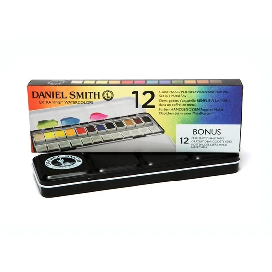 Set of 12 Half-Pan Watercolor