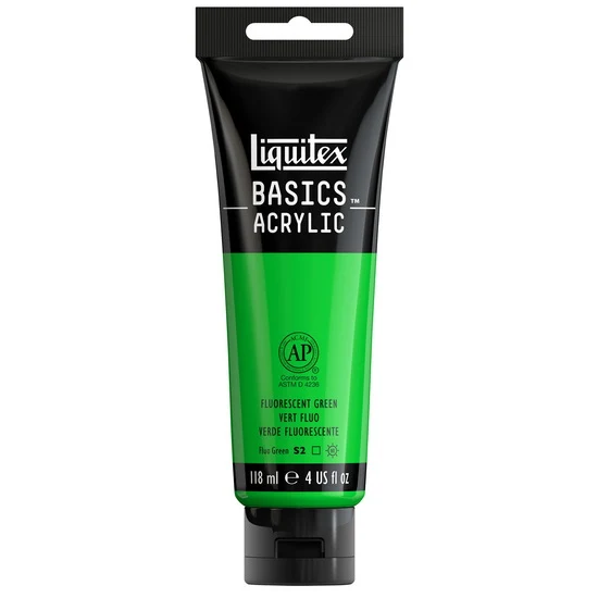 Basics acrylic - 4oz - fluorescent green