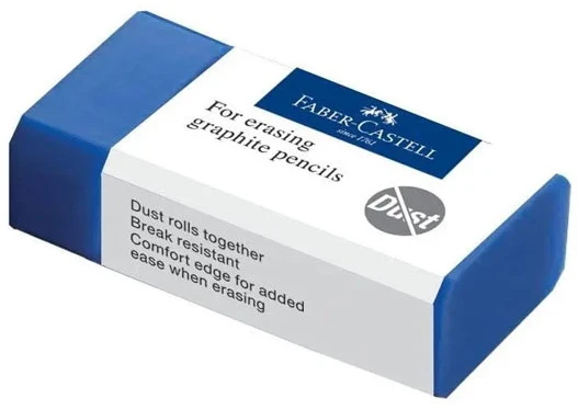 Dust-free eraser blue