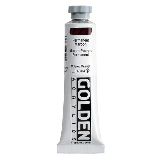 Acrylic heavy body - 2 oz permanent maroon s7
