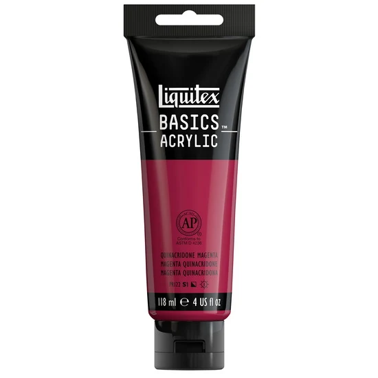 Basics acrylic - 4oz - quinacridone magenta
