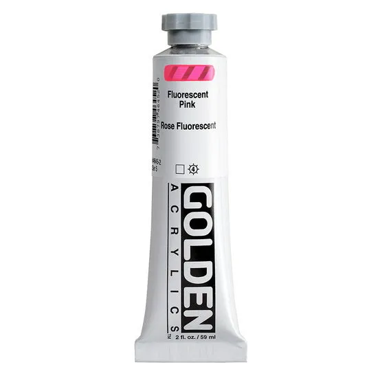 Acrylic heavy body - 2 oz fluorescent pink s5