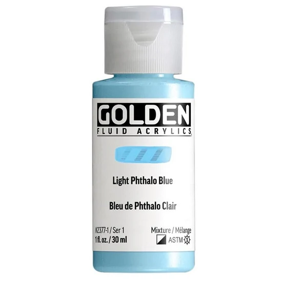 Acrylic fluid - 1 oz light phthalo blue s1