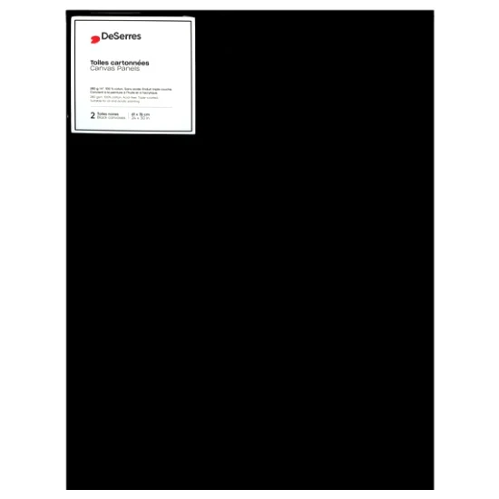 Black Canvas Board 24x36in - 2pcs