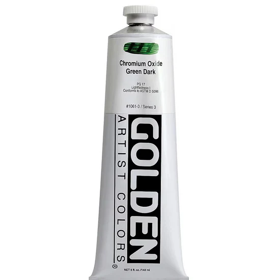 Acrylic heavy body - 5 oz chromium oxide green dark s3
