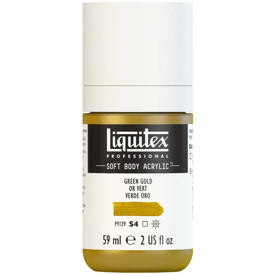 Soft body acrylic - 2oz - green gold - s4