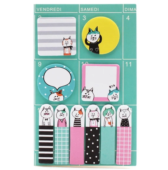 Ens. Notes autocollantes Chats