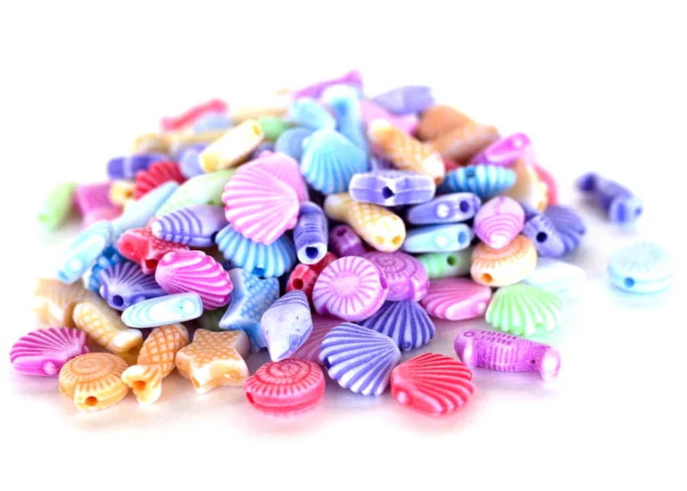 Pack of 150 Pastel Sea Treasure Beads