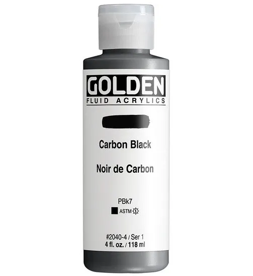 Acrylic fluid - 4 oz carbon black s1