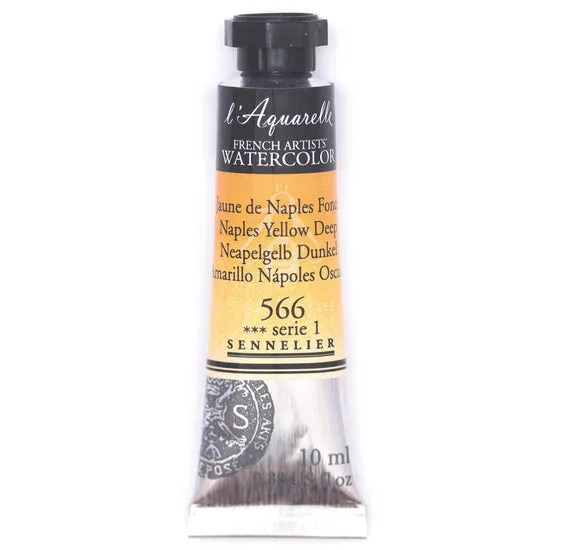Watercolor tube - 10ml - naples yellow deep - s1