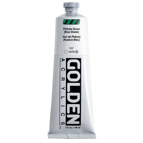 Acrylic heavy body - 5 oz phthalo green blue shade s4