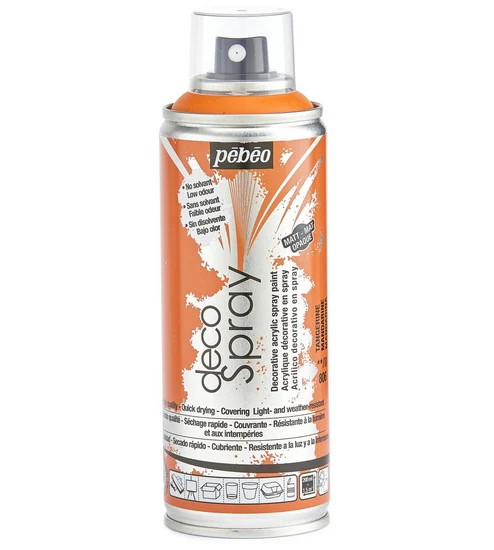 Acrylic spray - décospray - 200ml - matte mandarin