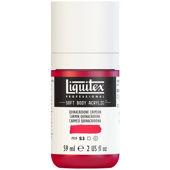 Soft body acrylic - 2oz - quinacridone crimson - s3