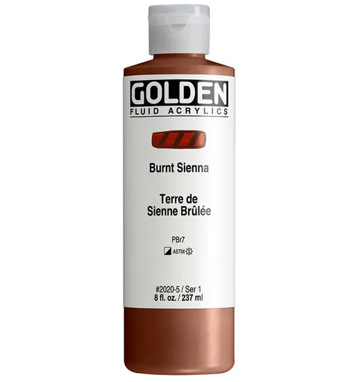 Acrylic fluid - 8 oz burnt sienna s1