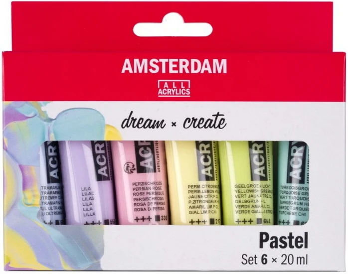 Set of Amsterdam acrylic pastel - 6x20ml