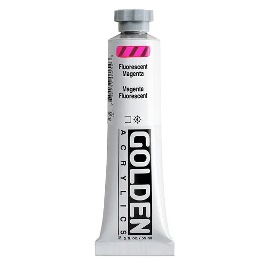 Acrylic heavy body - 2 oz fluorescent magenta s5