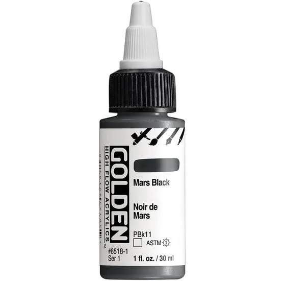 Acrylic high flow - 1 oz mars black s1