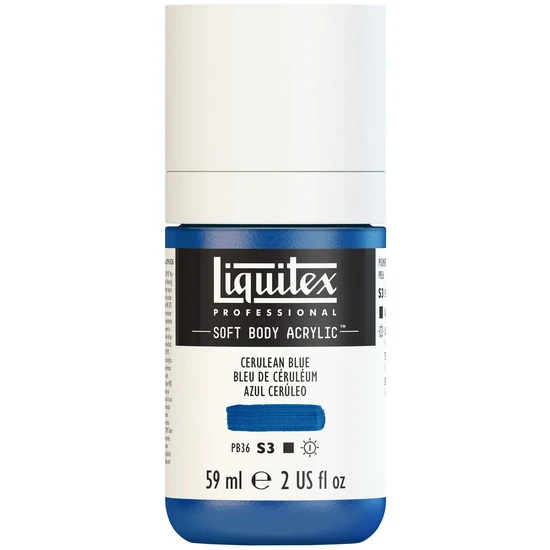Soft body acrylic - 2oz - cerulean blue - s3