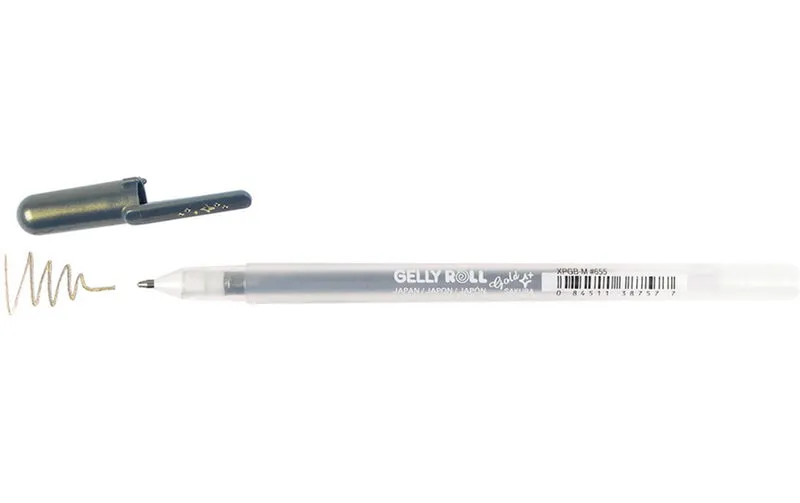 Gel pen gelly roll 0.7mm gold shadow black