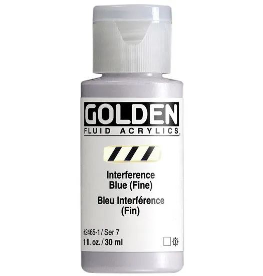 Acrylic fluid - 1 oz fine interference blue s7