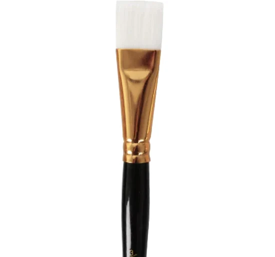 Flat paintbrush with short handle - 3/4" 3/4"