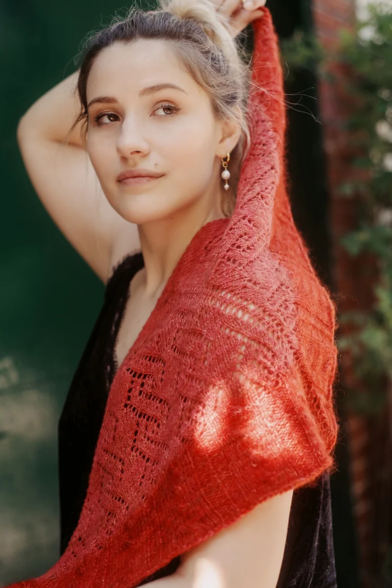 Luxury Cashmere Shawl | Knitting pattern and Optional kits