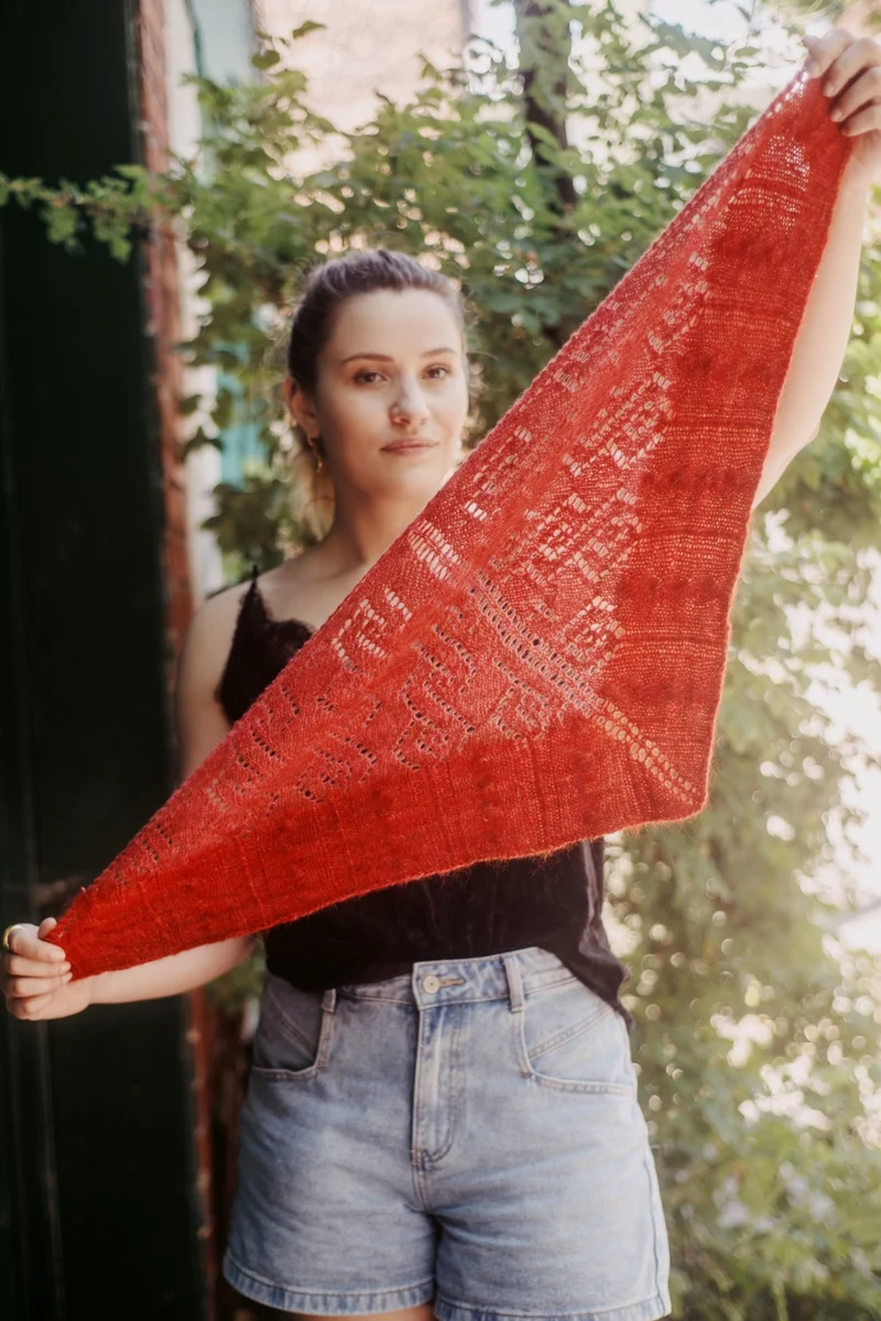 Luxury Cashmere Shawl | Knitting pattern and Optional kits